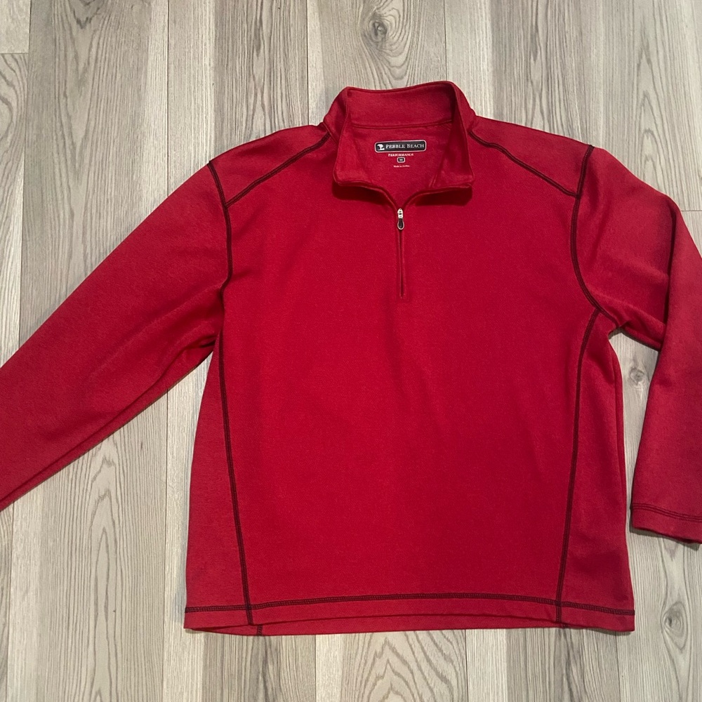Pebble Beach Men’s Performance Quarter Zip Size Medium